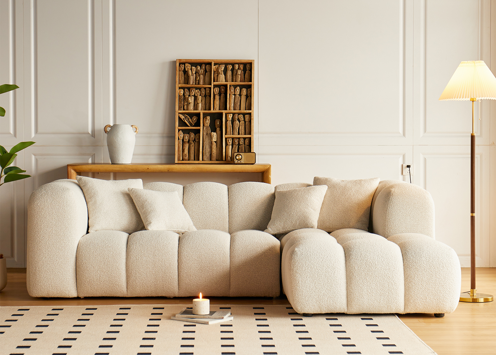 Kulmasohva LORENA oikea beige