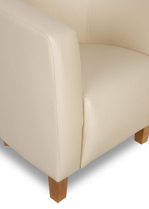 Alternative view of Lepotuoli MINEA beige nahka (Nube 02)