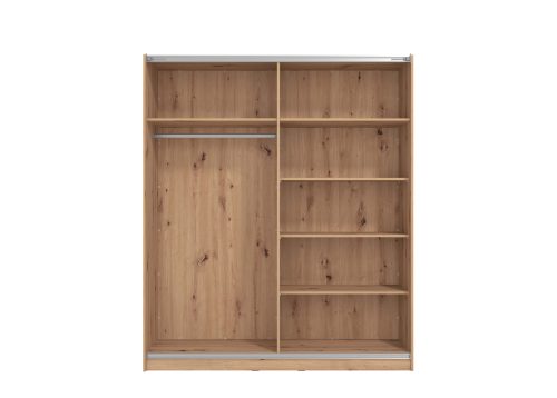 Alternative view of Liukuovikaappi SICILIA 180 OG artisan tammi/musta