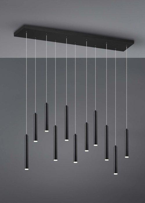 Riippuvalaisin TUBE 115 cm mattamusta