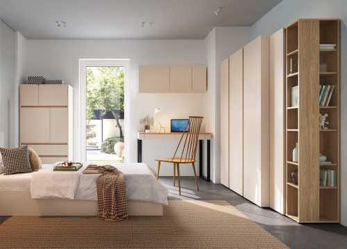 Alternative view of Hylly LUCIA 4 beige/tammi