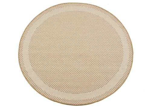 Matto TAPIO beige / hopea / pyöreä