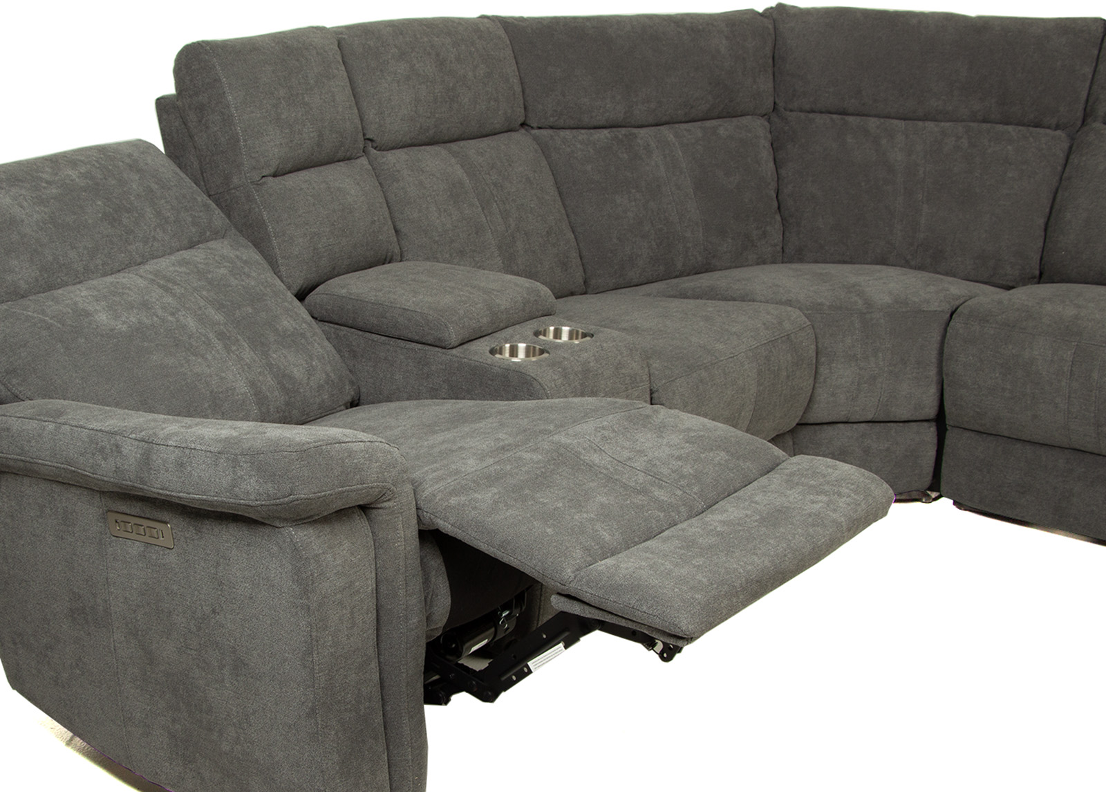 Reclinerkulmasohva HUGO harmaa sähkökäyttöinen - Image 2