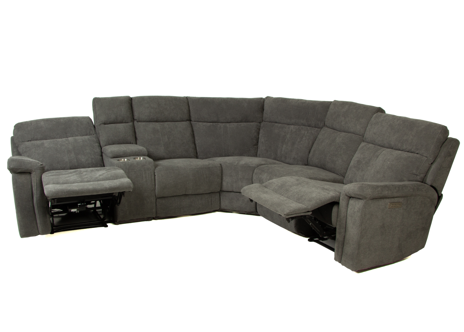 Reclinerkulmasohva HUGO harmaa sähkökäyttöinen - Image 3