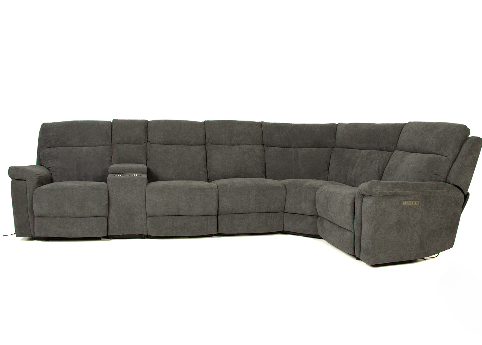 Reclinerkulmasohva HUGO harmaa sähkökäyttöinen - Image 5