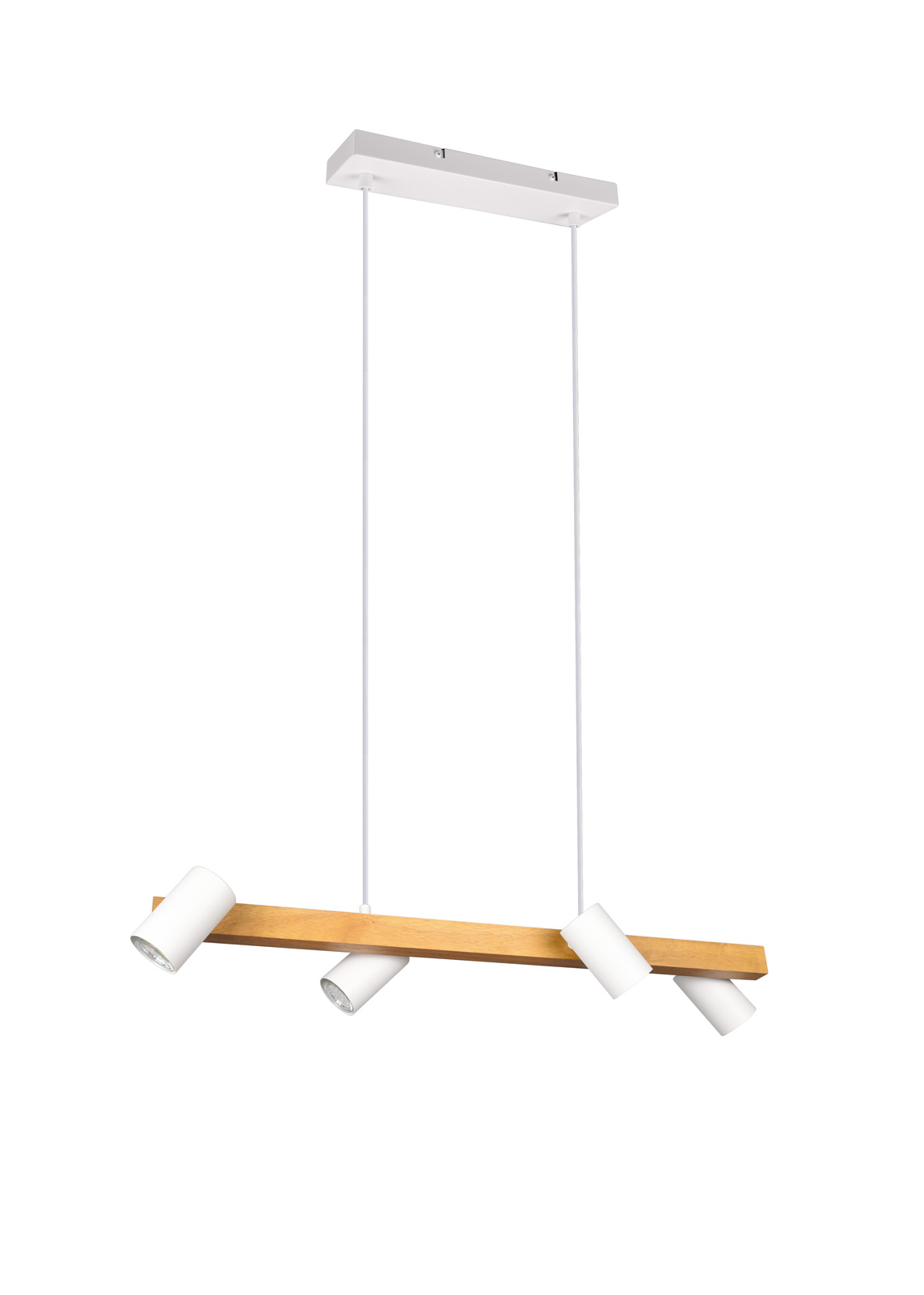 Riippuvalaisin MARTA 4-lamppuinen mattavalkoinen/puu - Image 4