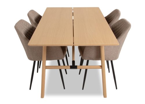 Alternative view of Ruokailuryhmä JULIETTE pöytä tammi 4 tuolia 8176 beige