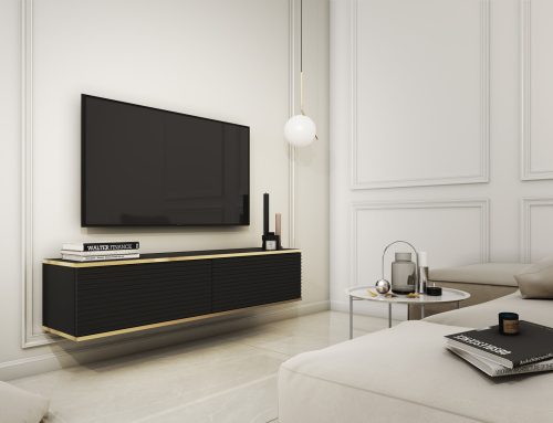Alternative view of TV-taso OIVA MDF musta