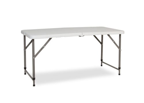 Taittopöytä QUINN 122 cm vaaleanharmaa, säädettävä korkeus