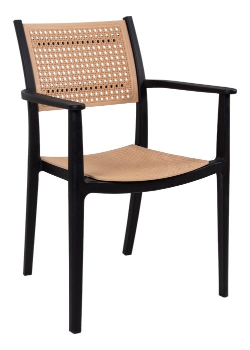 Tuoli STEFANO musta/beige